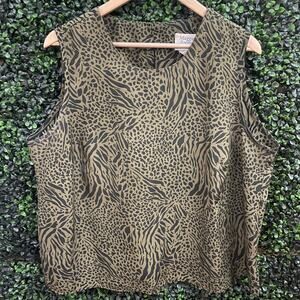 Maggie Barnes Petite Vintage Blouse, Animal Print, Women's Size 18WP